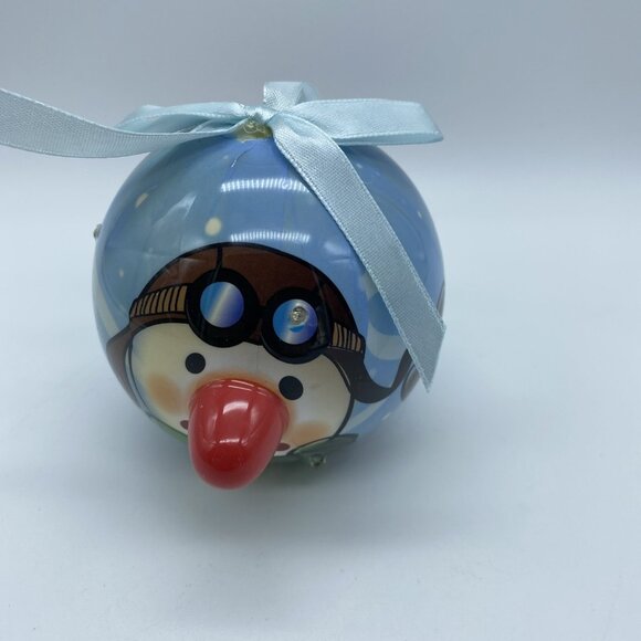 Twinkling Treasures 3D Blinking Christmas Ornament Born Aviation Pilot 3" Round - Picture 7 of 11